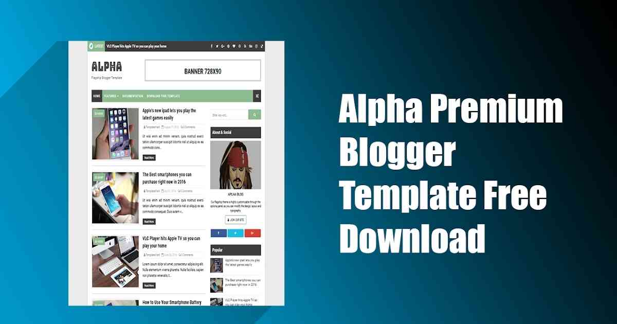 Alpha Premium Blogger Template Free Download 1 Alpha Premium Blogger Template, Alpha Blogger Template