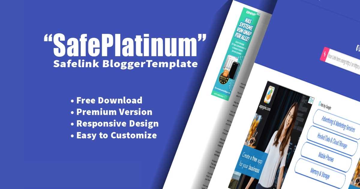 Safe Platinum Safelink Blogger Template