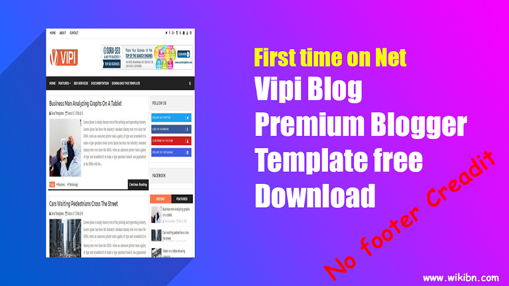 Vipi Premium Blogger Template, Vipi Premium Blogger Template Free Download