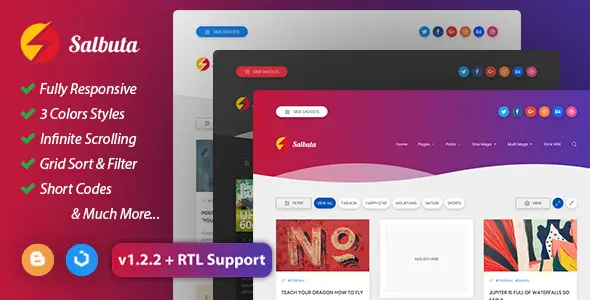 Salbuta Premium Responsive Blogger Template Salbuta Premium Blogger Template, Salbuta Premium Responsive Blogger Template
