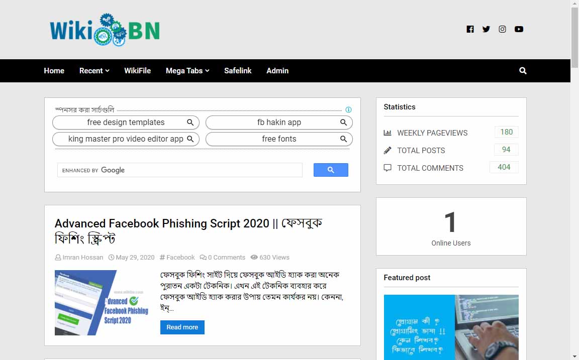 WikIBN Old Blogger Template Demo WikiBN Old Blogger Template Demo