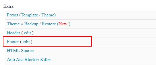 Footer edit step 2 Wapkiz footer ads hide step 2: Footer Edit