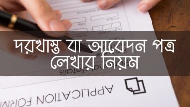 How to write a Application দরখাস্ত লেখার নিয়ম, আবেদন পত্র লেখার নিয়ম