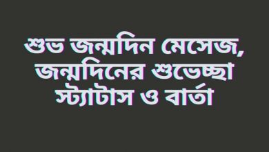 Happy Birthday Wish শুভ জন্মদিন মেসেজ, জন্মদিনের শুভেচ্ছা স্ট্যাটাস ও বার্তা পোস্টের থাম্বনেইল