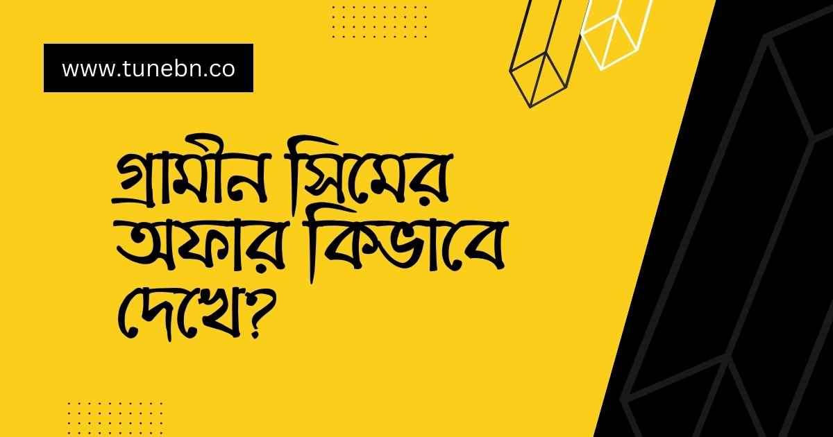 Grameen sim er offer kivabe dake গ্রামীন সিমের অফার কিভাবে দেখে