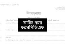 কাবিন নামা ফরম পিডিএফ