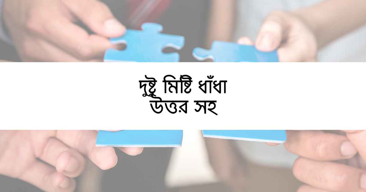 Dustu misti dhadha দুষ্টু মিষ্টি ধাঁধা উত্তর সহ