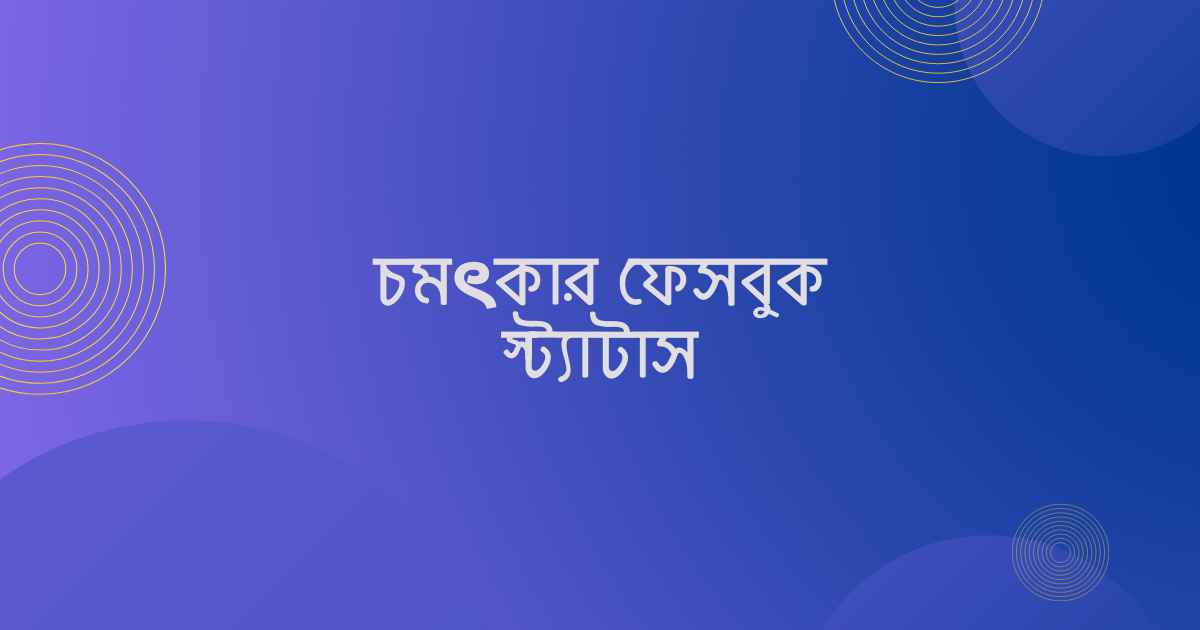 চমৎকার ফেসবুক স্ট্যাটাস